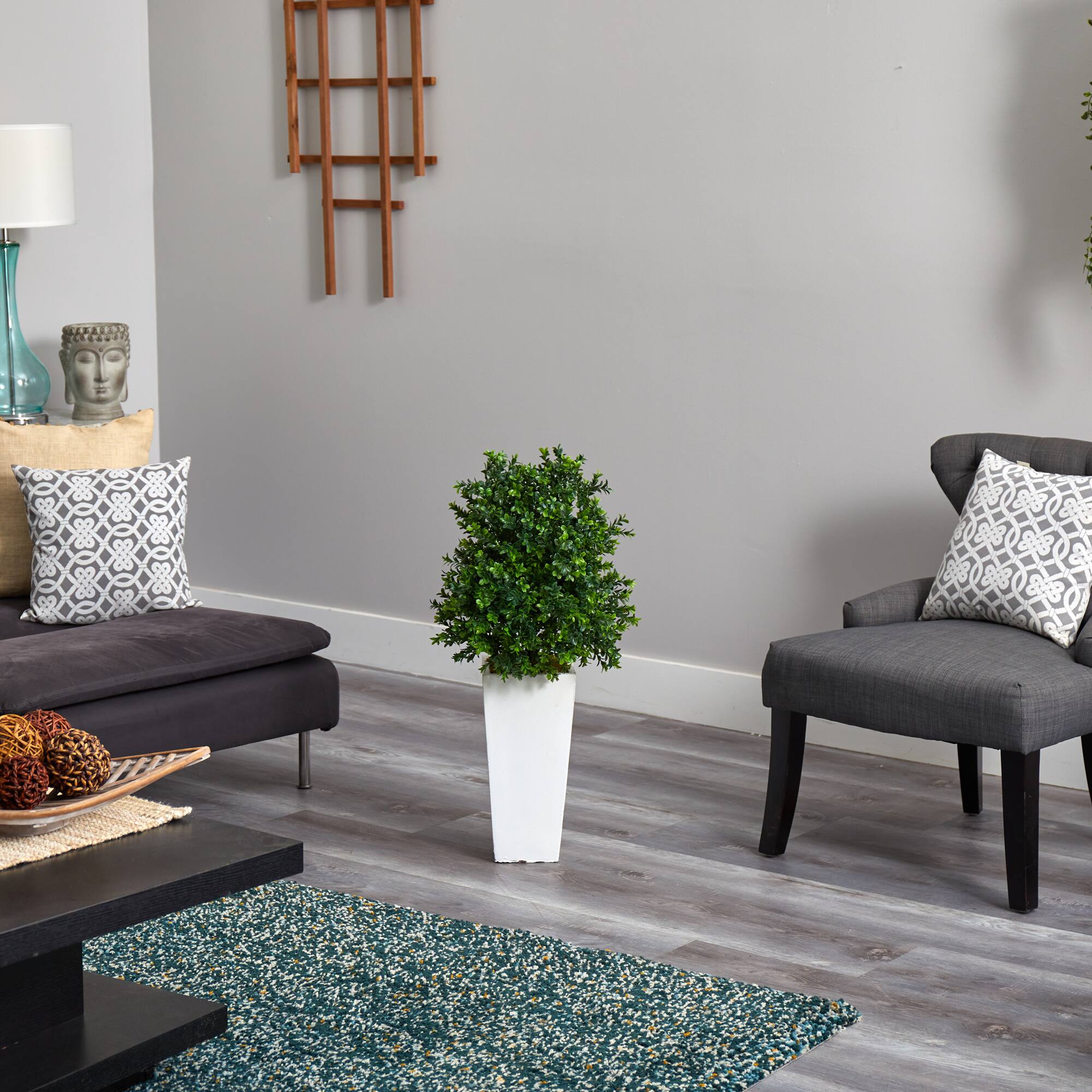 2.75ft. Sweet Grass Plant in White Tower Planter